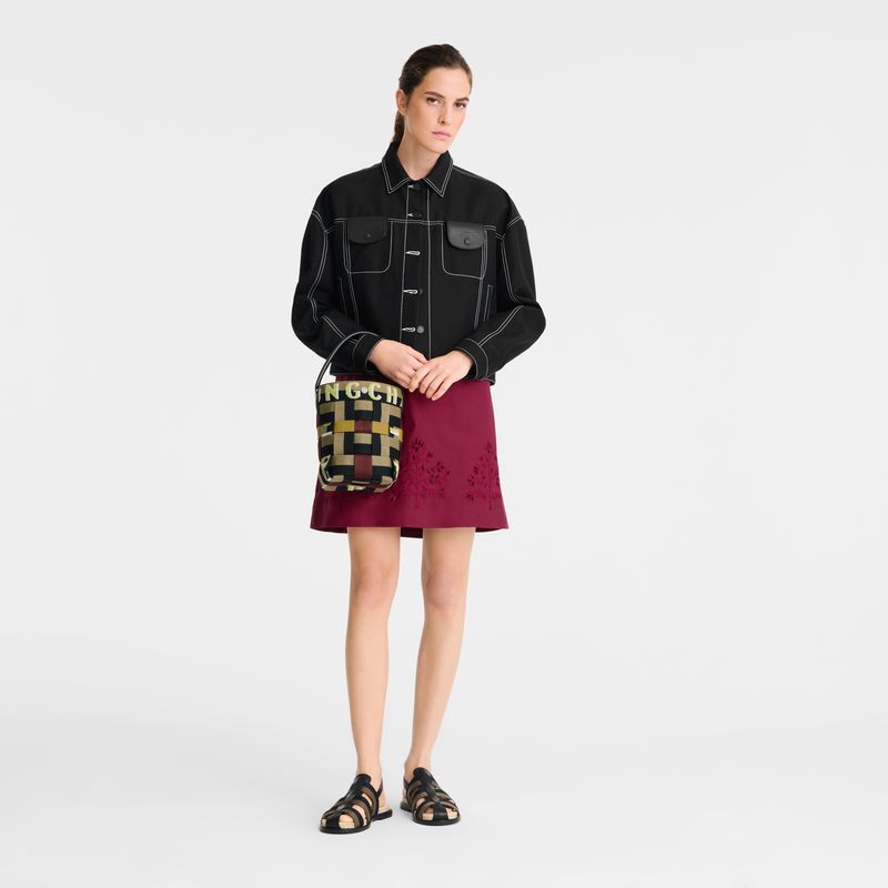 Black Longchamp Re-play Xs Women Bucket Bag | US-681QZGSNT