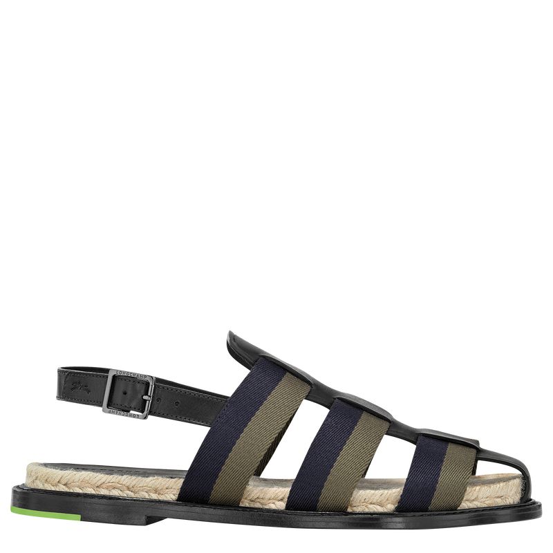 Black Longchamp Shadow Women Sandals | US-105WYAVNC