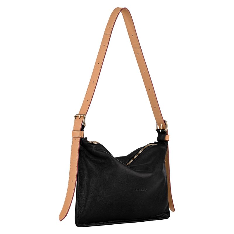 Black Longchamp Smoothie M Women Crossbody Bag | US-917TSUKPW