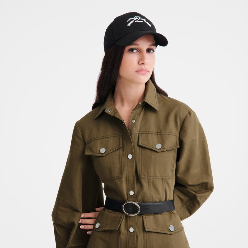 Black Longchamp Solid Women Cap | US-079PWUYAQ