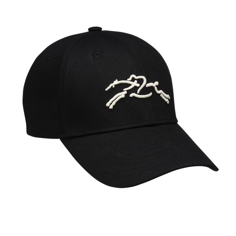Black Longchamp Solid Women Cap | US-079PWUYAQ