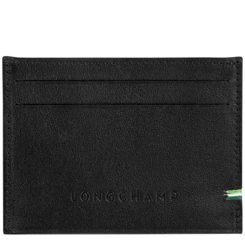 Black Longchamp Sur Seine Men Card Holder | US-594OPBRCQ