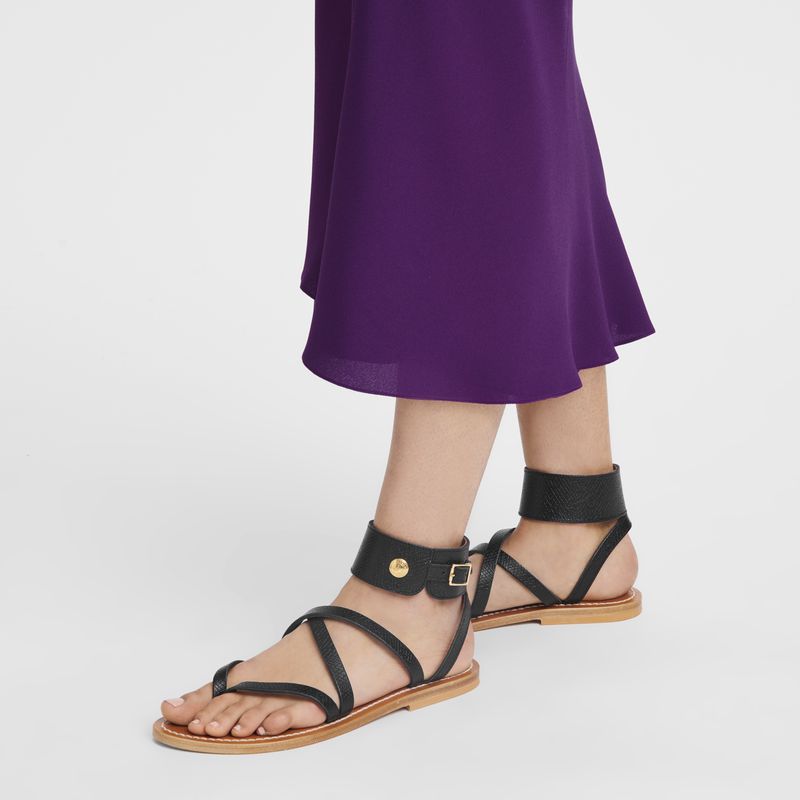 Black Longchamp X K.Jacques Women Sandals | US-964HGDOWC