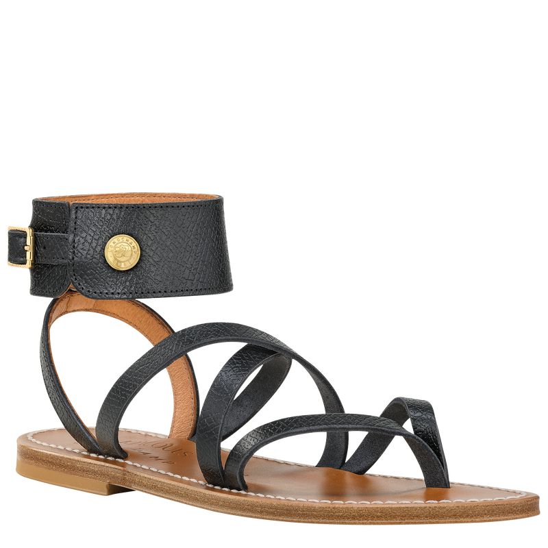 Black Longchamp X K.Jacques Women Sandals | US-964HGDOWC