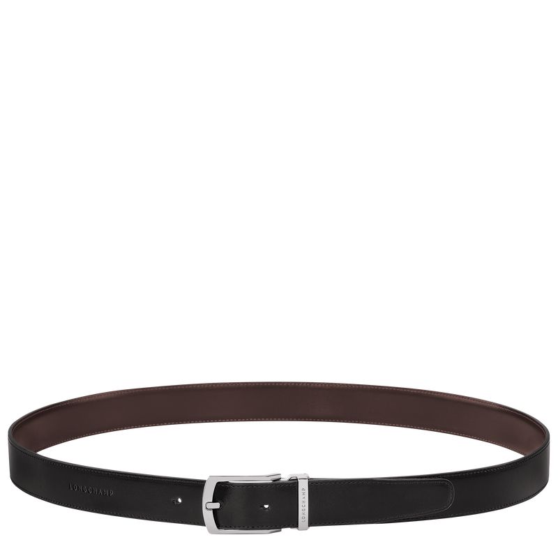 Black / Beige Longchamp Delta Box Men Belt | US-942MGPLZH