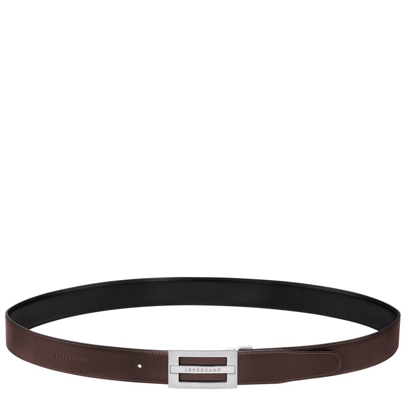 Black / Beige Longchamp Delta Box Men Belt | US-413SHYEZT