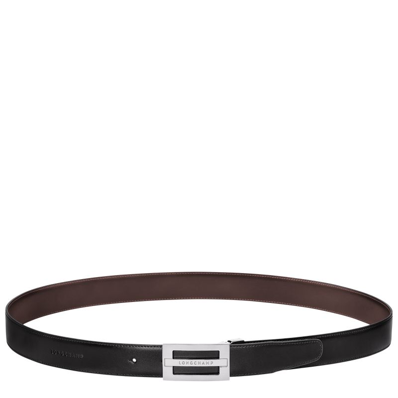 Black / Beige Longchamp Delta Box Men Belt | US-413SHYEZT