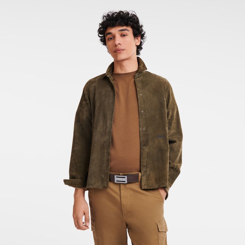 Black / Beige Longchamp Delta Box Men Belt | US-529OGPTQR