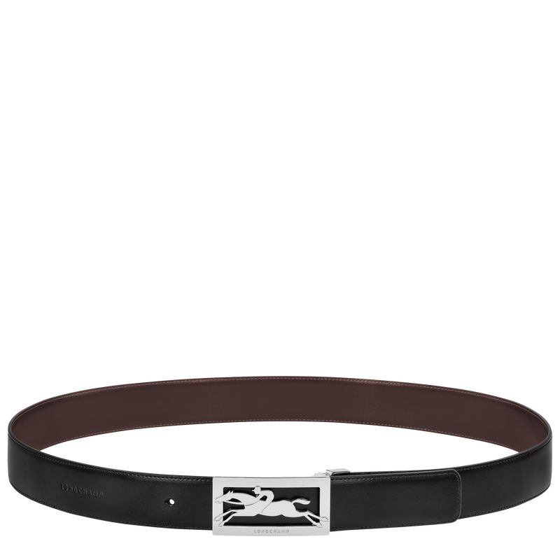 Black / Beige Longchamp Delta Box Men Belt | US-235ZSYQNC