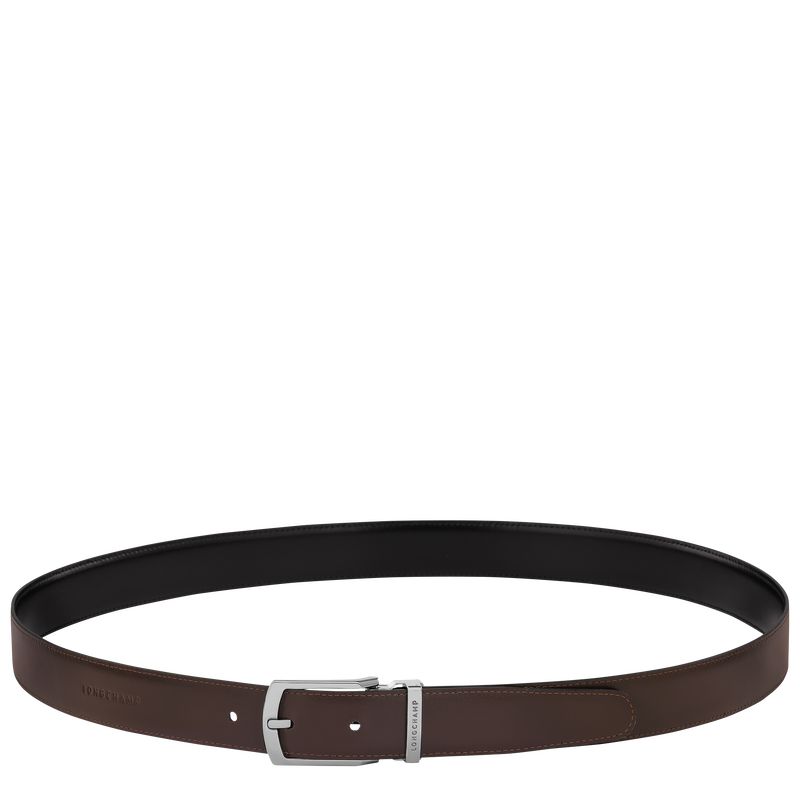Black / Beige Longchamp Delta Box Men Belt | US-346GZQHKA