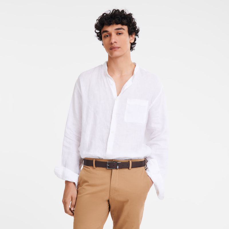 Black / Beige Longchamp Sur Seine Men Belt | US-647PQUXLG