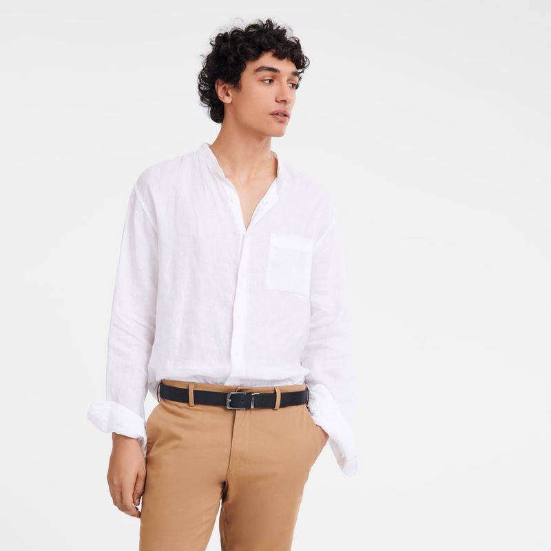 Black / Beige Longchamp Sur Seine Men Belt | US-647PQUXLG