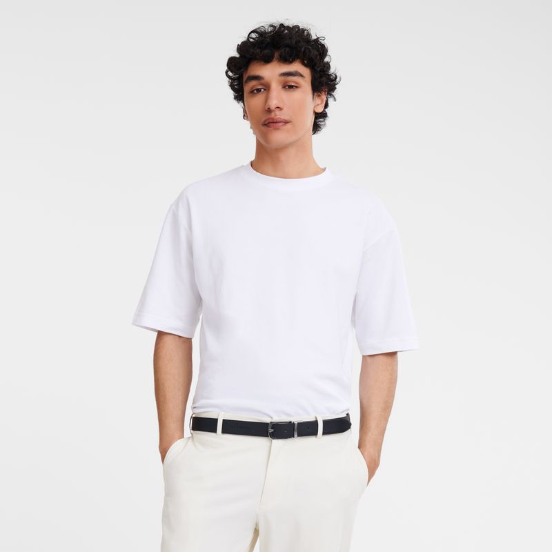 Black / Navy Longchamp Delta Box Men Belt | US-907GBNOZT