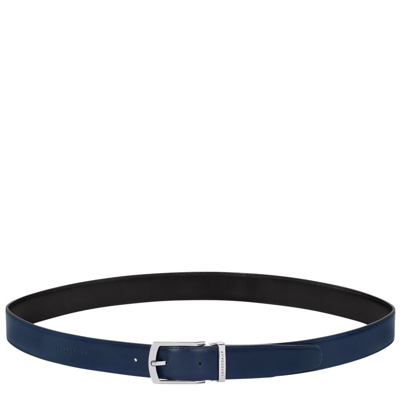 Black / Navy Longchamp Delta Box Men Belt | US-907GBNOZT