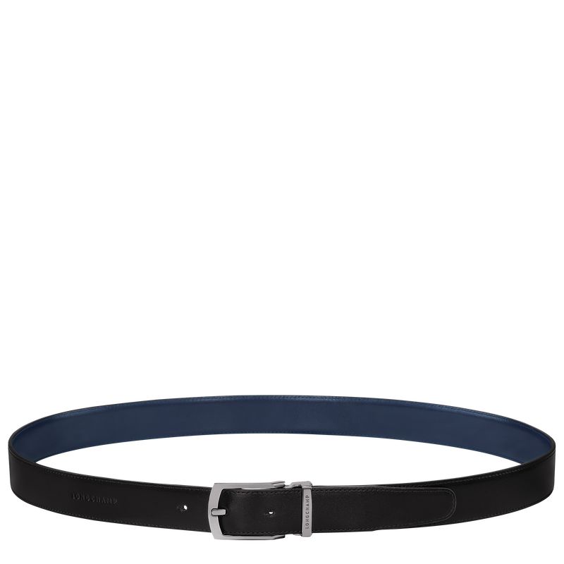 Black / Navy Longchamp Delta Box Men Belt | US-907GBNOZT