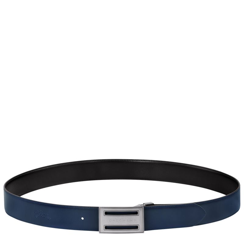 Black / Navy Longchamp Delta Box Men Belt | US-759JWTGLR