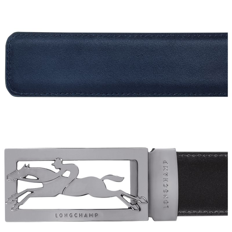 Black / Navy Longchamp Delta Box Men Belt | US-854WESIHD