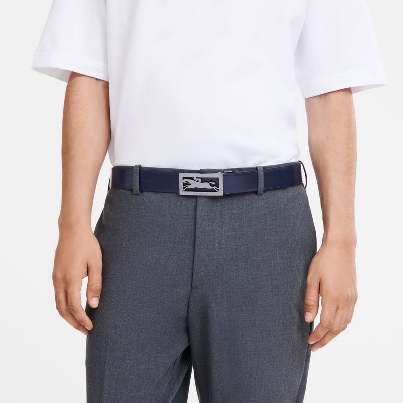 Black / Navy Longchamp Delta Box Men Belt | US-854WESIHD