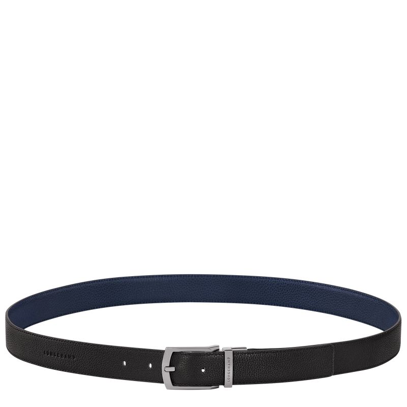 Black / Navy Longchamp Le Foulonné Men Belt | US-243YRFBCN