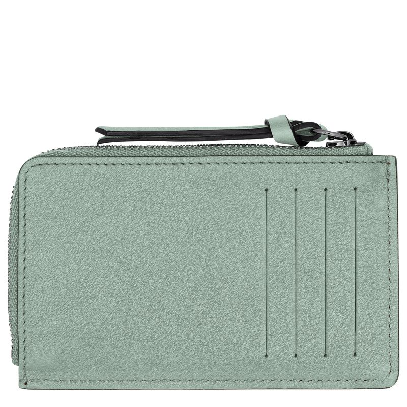 Blue Green Longchamp 3D Men Card Holder | US-710EGFBCV