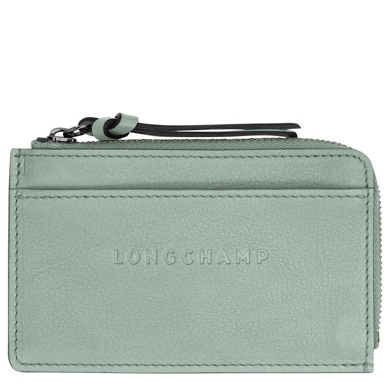 Blue Green Longchamp 3D Men Card Holder | US-710EGFBCV