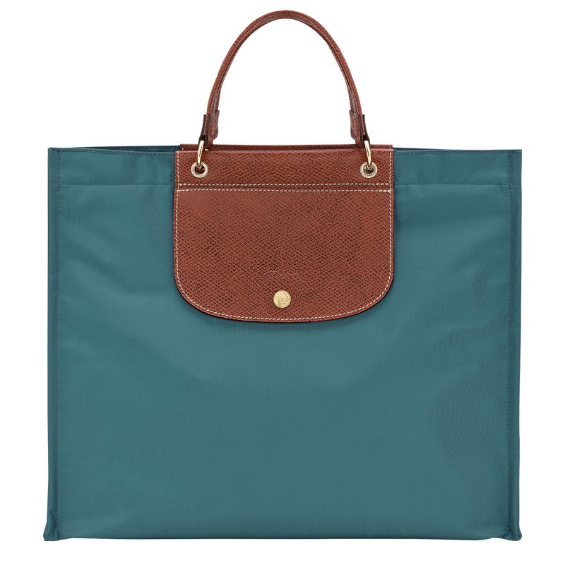 Blue Green Longchamp Cabas L Women Tote Bag | US-190OGLVQZ