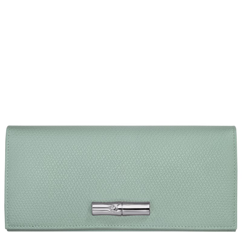 Blue Green Longchamp Le Roseau Flap Women Wallet | US-087RJOULE