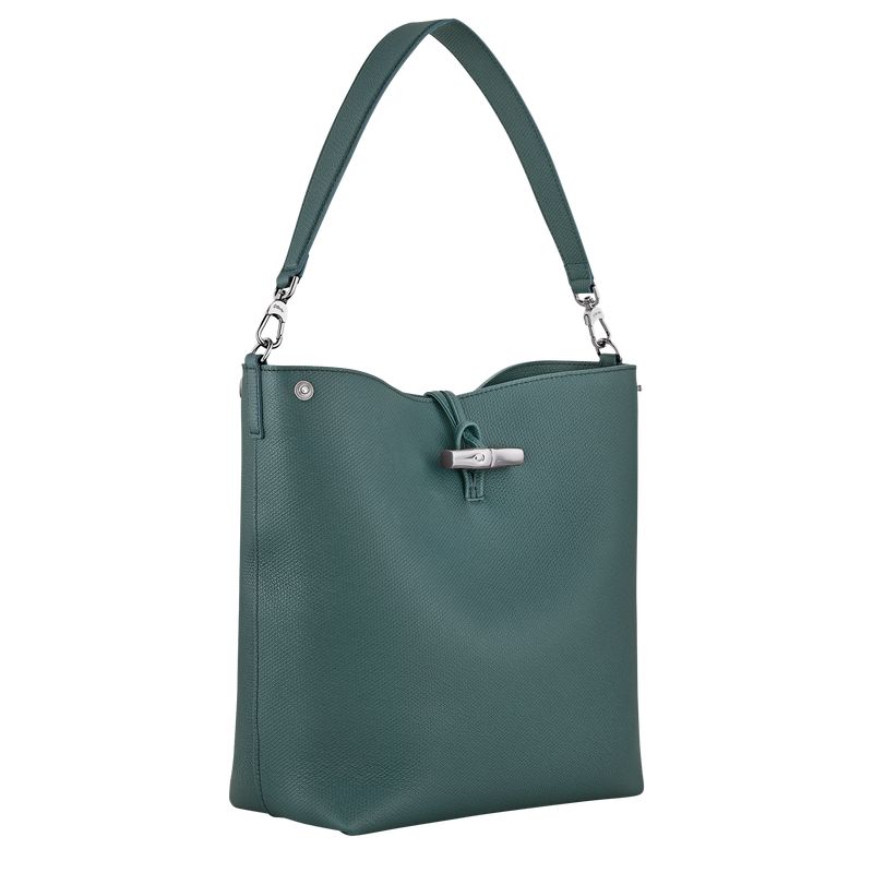 Blue Green Longchamp Le Roseau M Women Shoulder Bag | US-492ARBYEG