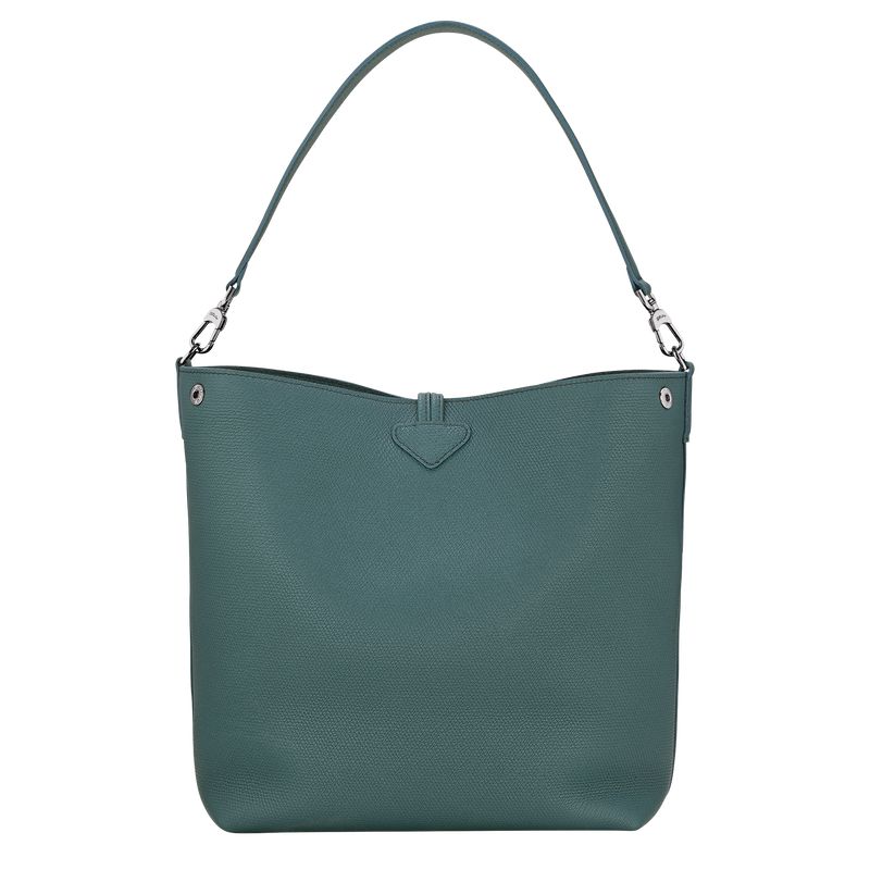 Blue Green Longchamp Le Roseau M Women Shoulder Bag | US-492ARBYEG