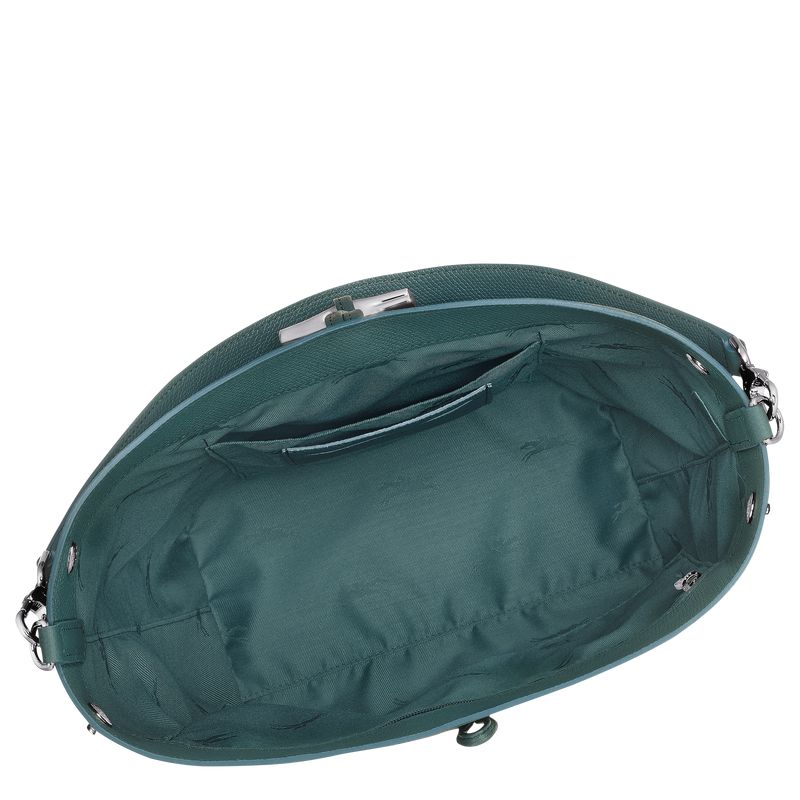 Blue Green Longchamp Le Roseau M Women Shoulder Bag | US-492ARBYEG