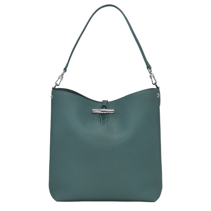 Blue Green Longchamp Le Roseau M Women Shoulder Bag | US-492ARBYEG