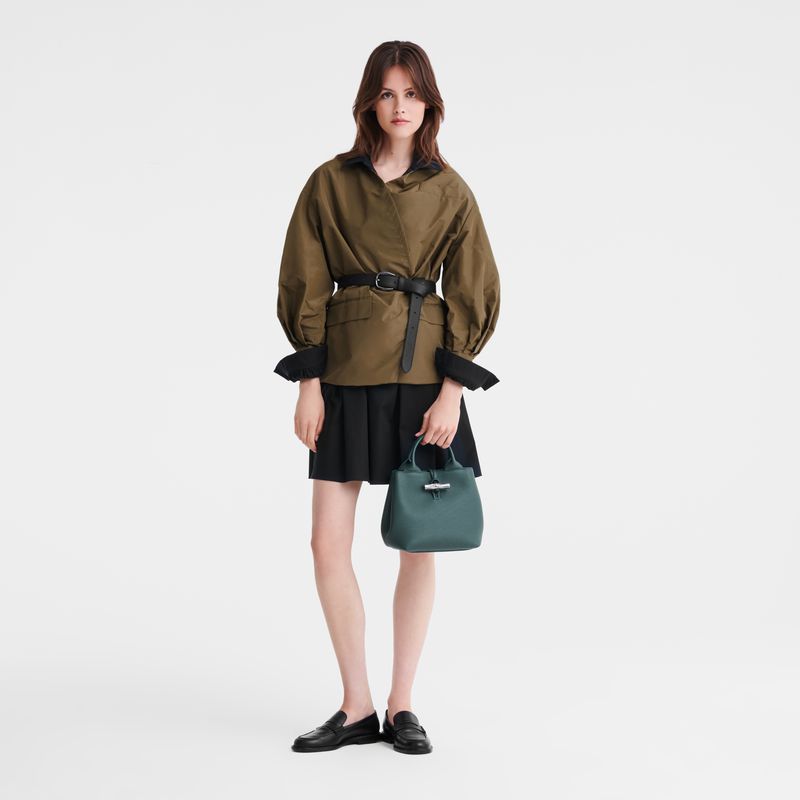 Blue Green Longchamp Le Roseau S Women Handbag | US-912IAVORD