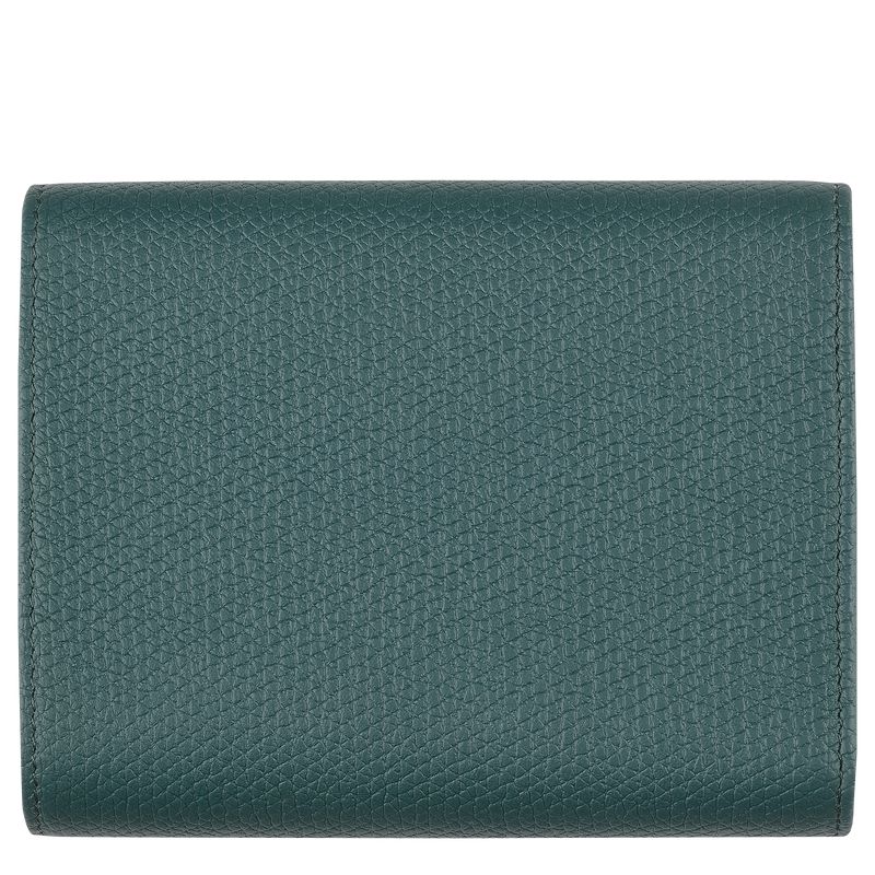 Blue Green Longchamp Le Roseau Women Wallet | US-108ETKULR