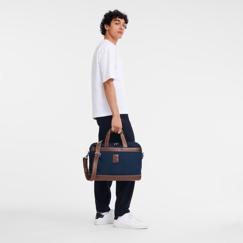 Blue Longchamp Boxford L Men Briefcase | US-092CALHNT