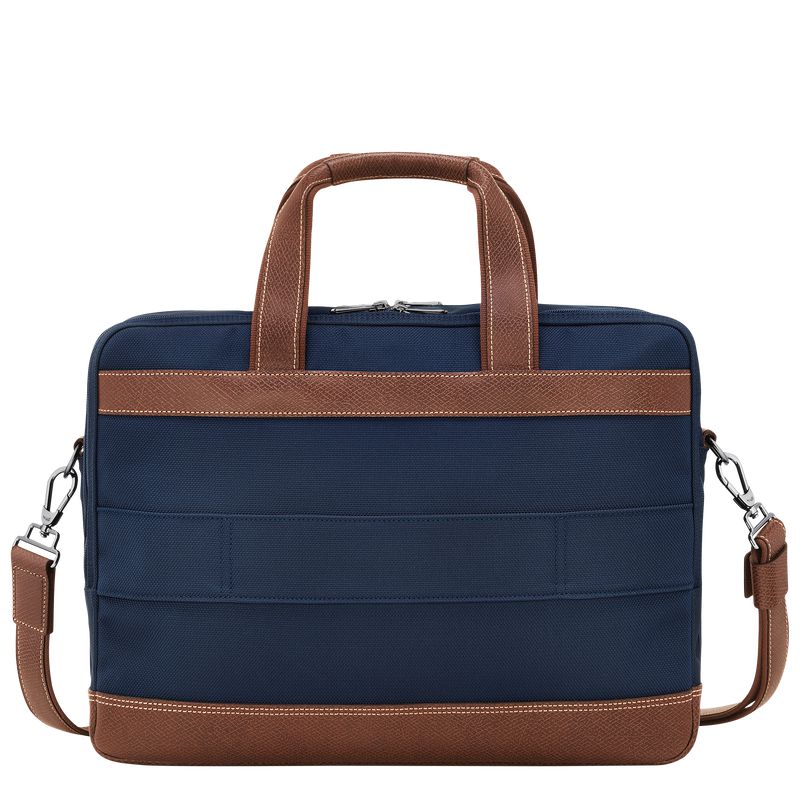 Blue Longchamp Boxford L Men Briefcase | US-092CALHNT