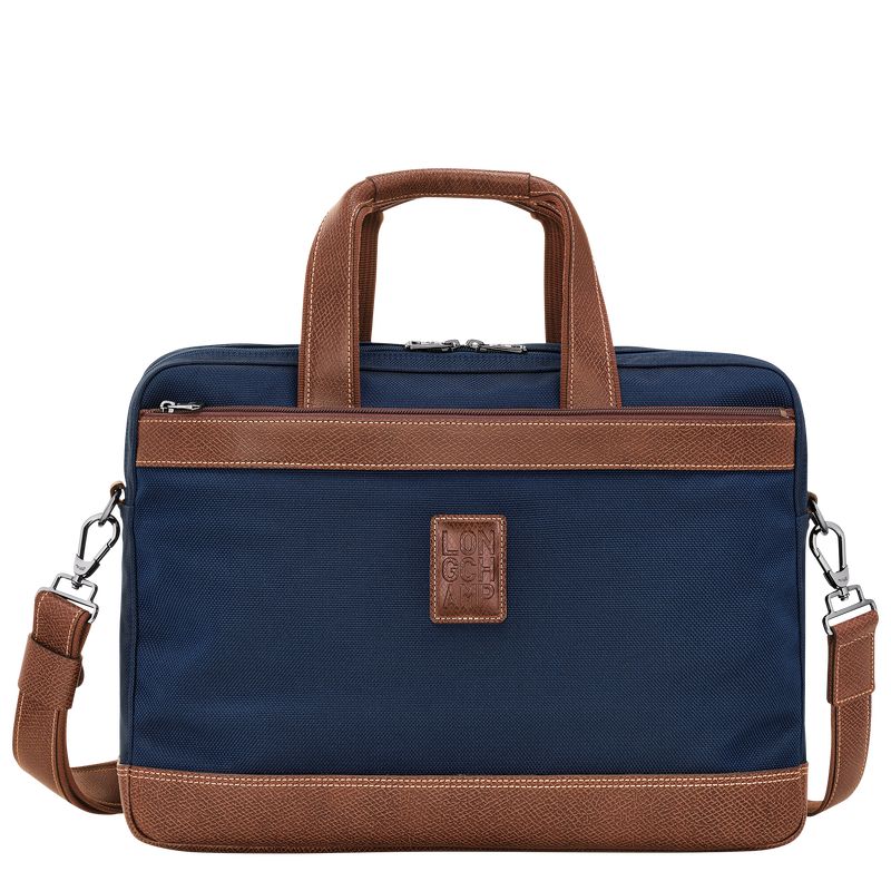 Blue Longchamp Boxford L Men Briefcase | US-092CALHNT
