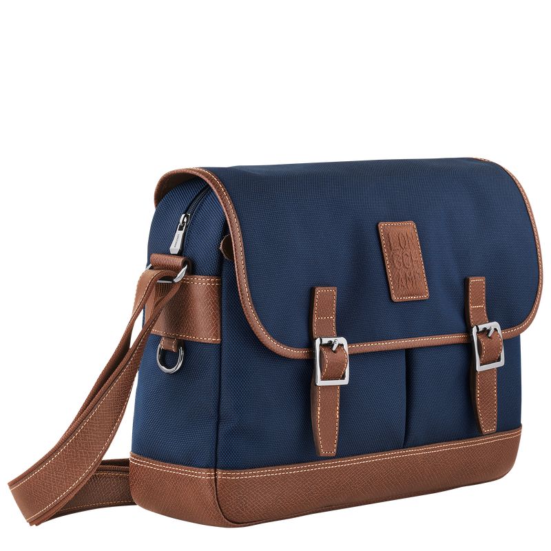 Blue Longchamp Boxford L Men Crossbody Bag | US-197THKNEV