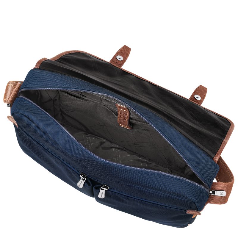 Blue Longchamp Boxford L Men Crossbody Bag | US-197THKNEV