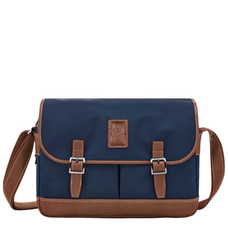 Blue Longchamp Boxford L Men Crossbody Bag | US-197THKNEV