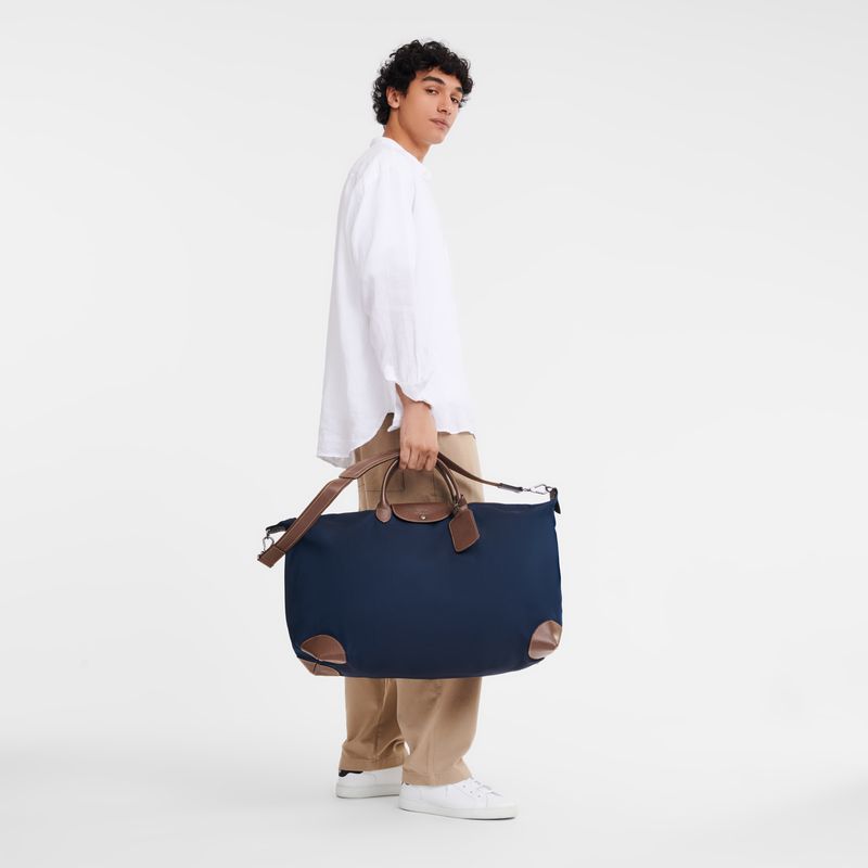 Blue Longchamp Boxford L Men Travel Bag | US-038QGIPON