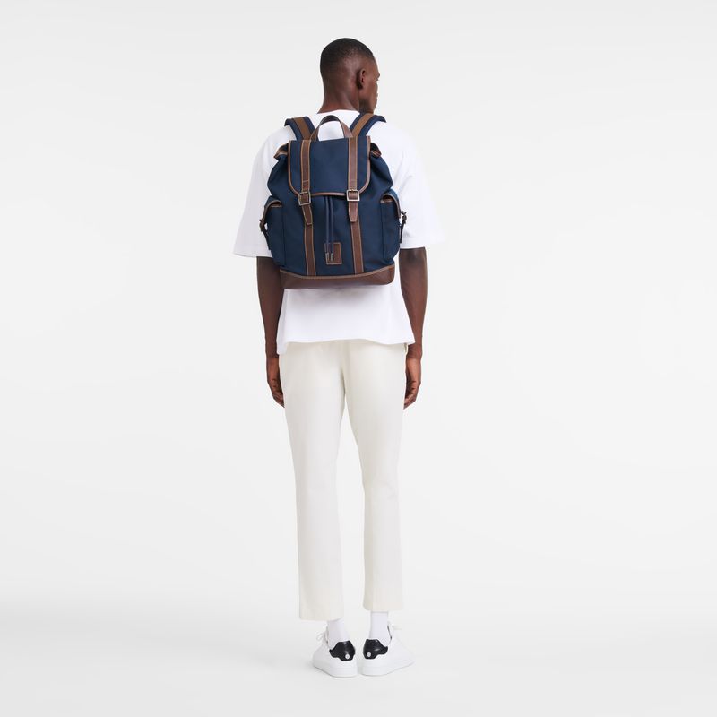 Blue Longchamp Boxford Men Backpack | US-346ZHYKSA