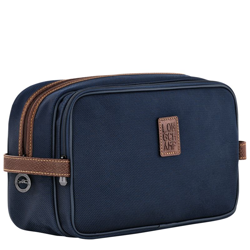 Blue Longchamp Boxford Men Toiletry Bags | US-763PKDNMW