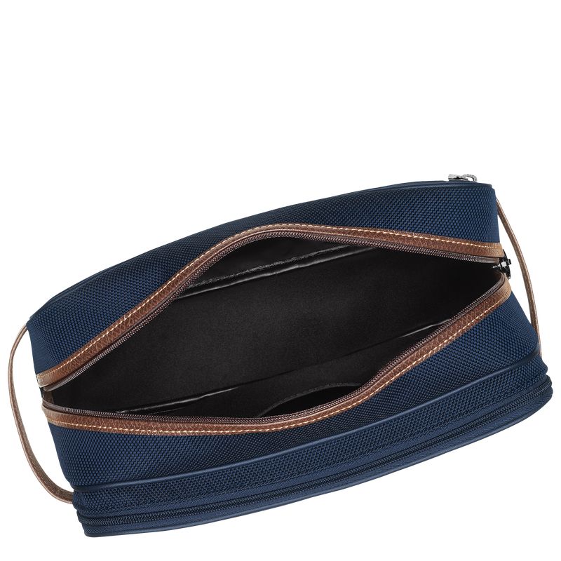 Blue Longchamp Boxford Men Toiletry Bags | US-763PKDNMW