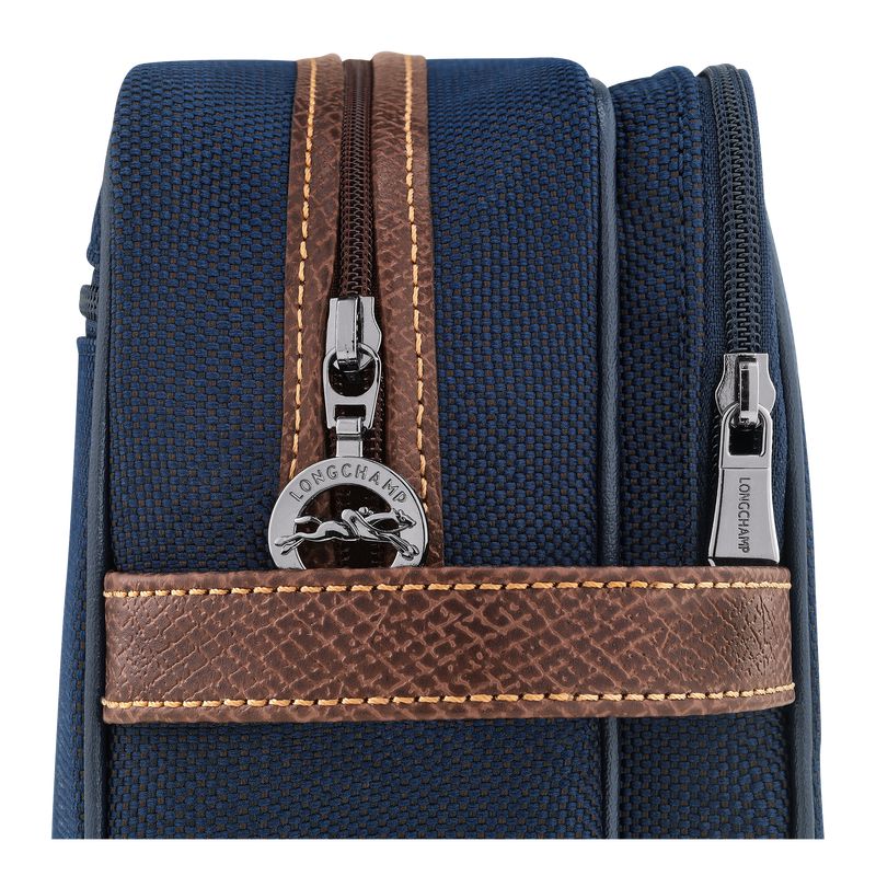 Blue Longchamp Boxford Men Toiletry Bags | US-763PKDNMW