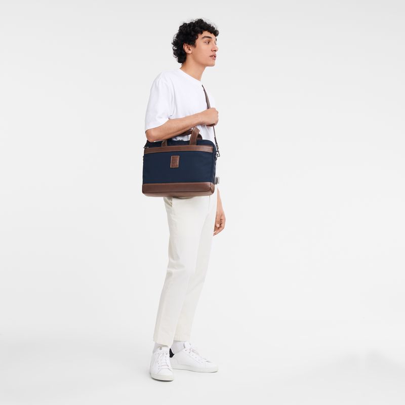 Blue Longchamp Boxford S Men Briefcase | US-823GFJLIV
