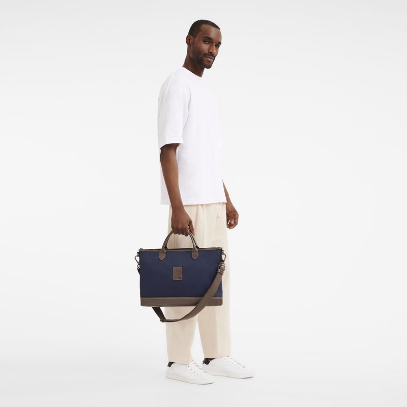 Blue Longchamp Boxford S Men Briefcase | US-847KCYLRE