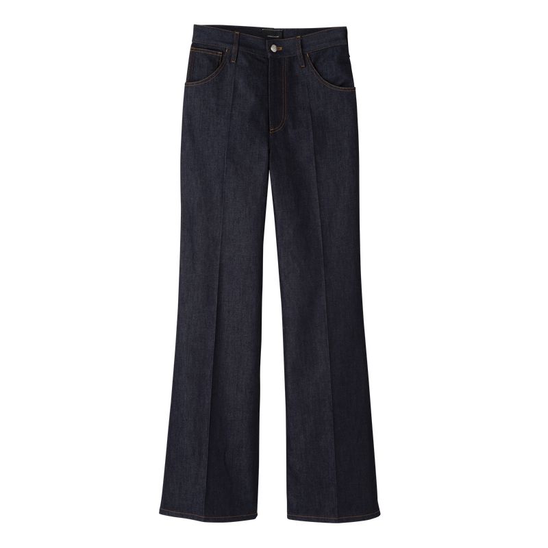 Blue Longchamp Denim Women Jeans | US-908URCOWH