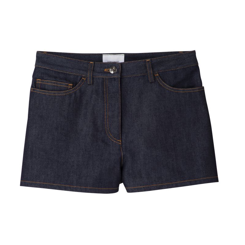 Blue Longchamp Denim Women Shorts | US-529JHGRSA
