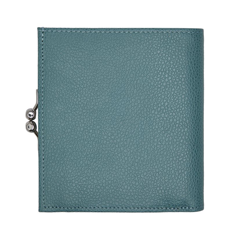 Blue Longchamp Le Foulonné Compact Women Wallet | US-048DLSNRJ