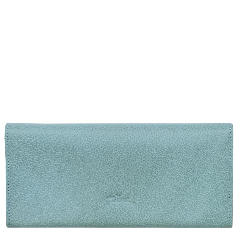Blue Longchamp Le Foulonné Continental Women Wallet | US-973RTUYAM